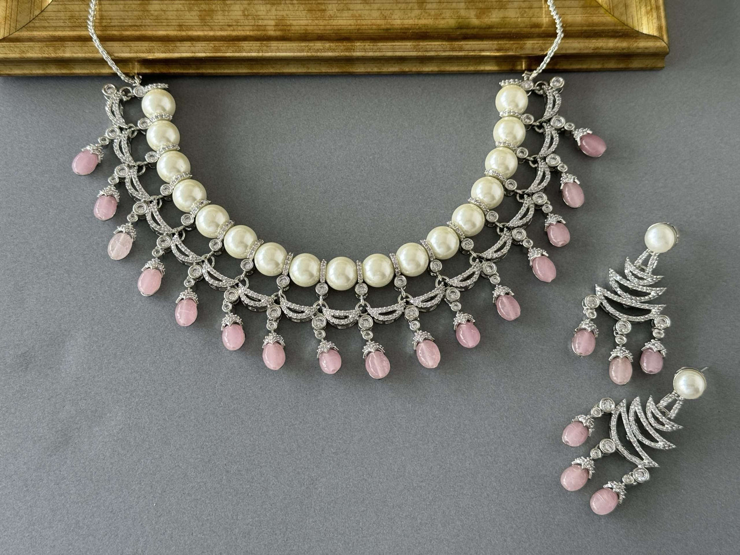 Zircon Pearl Set – Pink