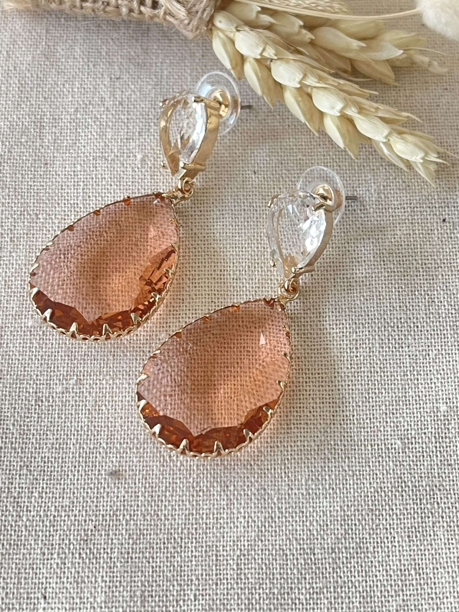 Iridescent Pear Drops – Peach - nk collection