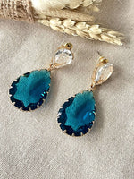 Iridescent Pear Drops – Teal Blue - nk collection