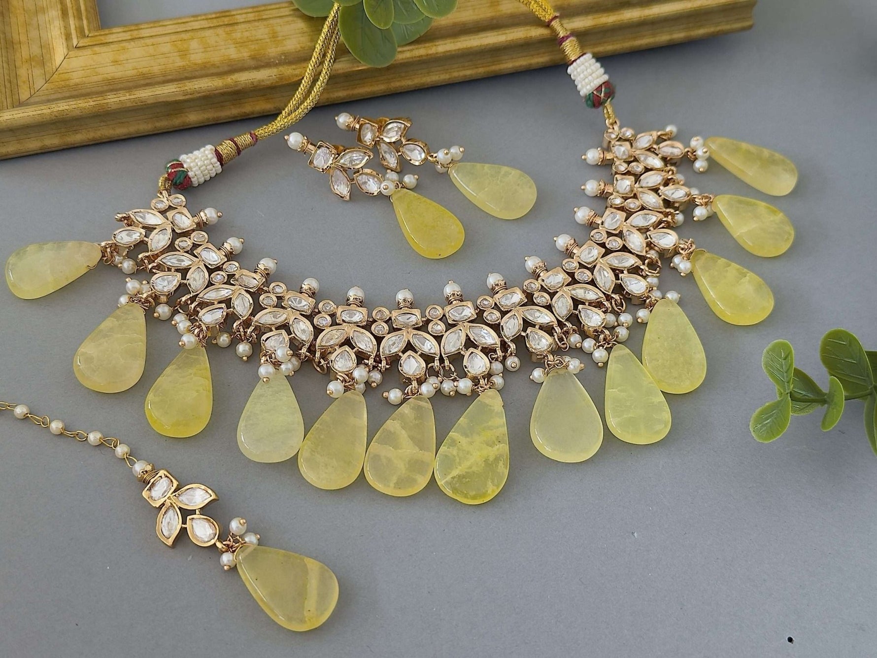 Kira Necklace Set – Lemon - nk collection