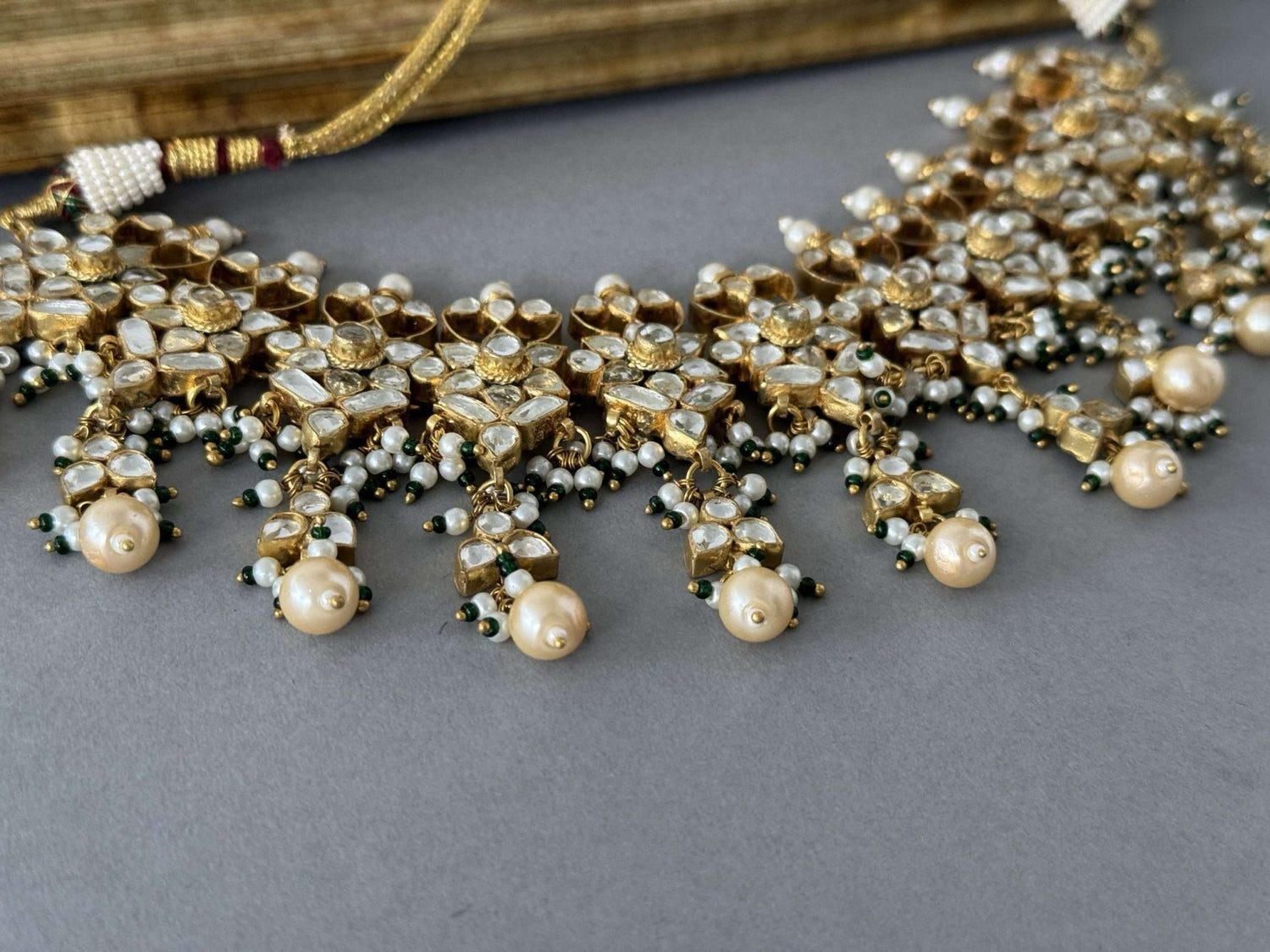 Kundan Choker Set – Green - nk collection