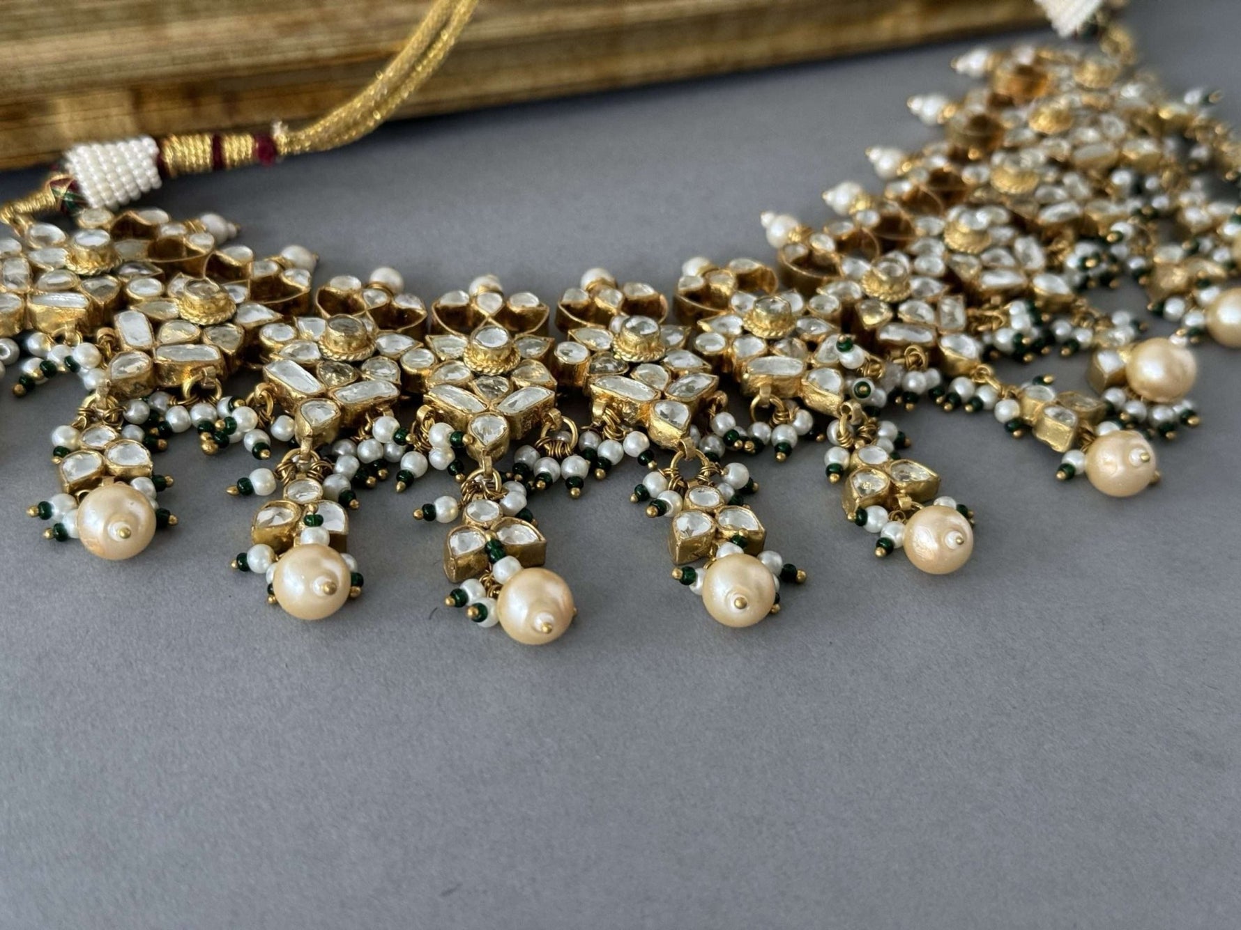 Kundan Choker Set – Green - nk collection
