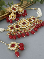 Kundan Choker Set – Red - nk collection
