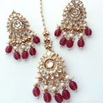Kundan Tops and Tikka – Ruby - nk collection
