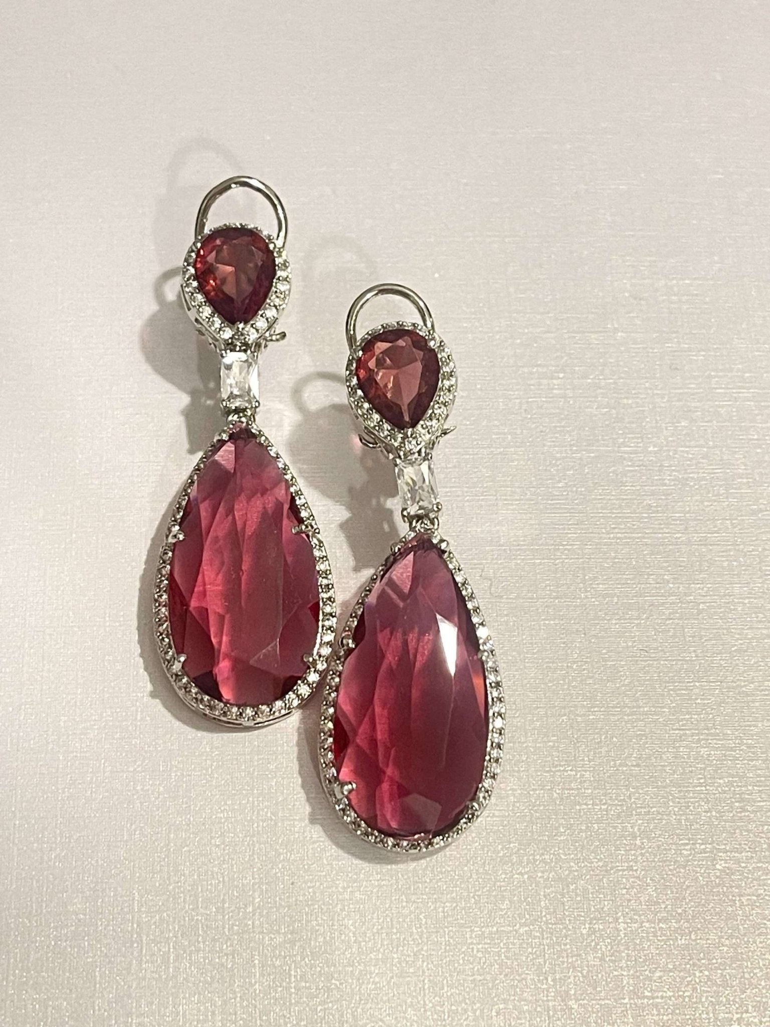 Kyla Tear Drop – Ruby - nk collection