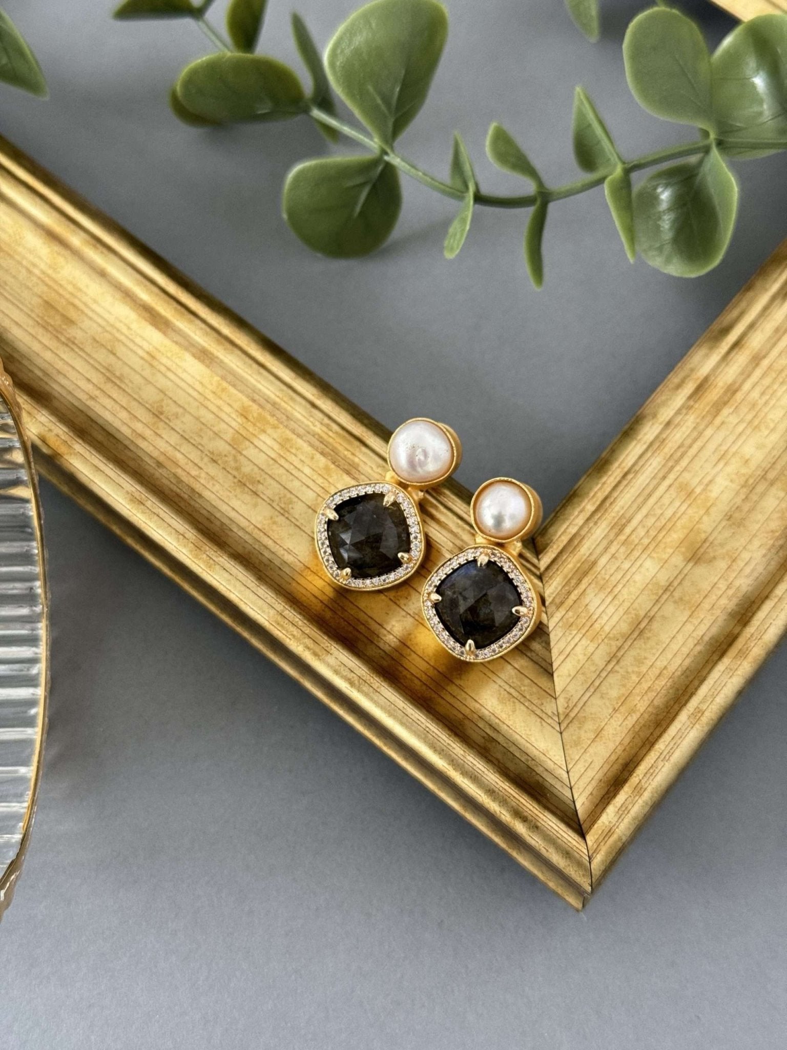 Labradorite Diamond Drops - nk collection