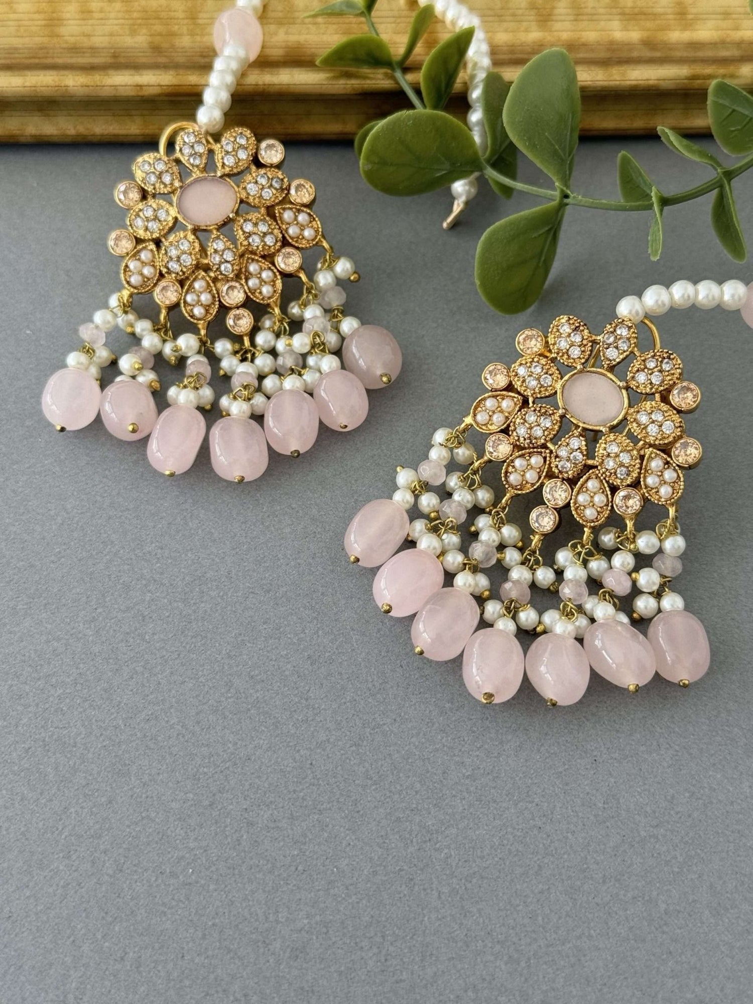 Leyla Studs – Blush Pink - nk collection