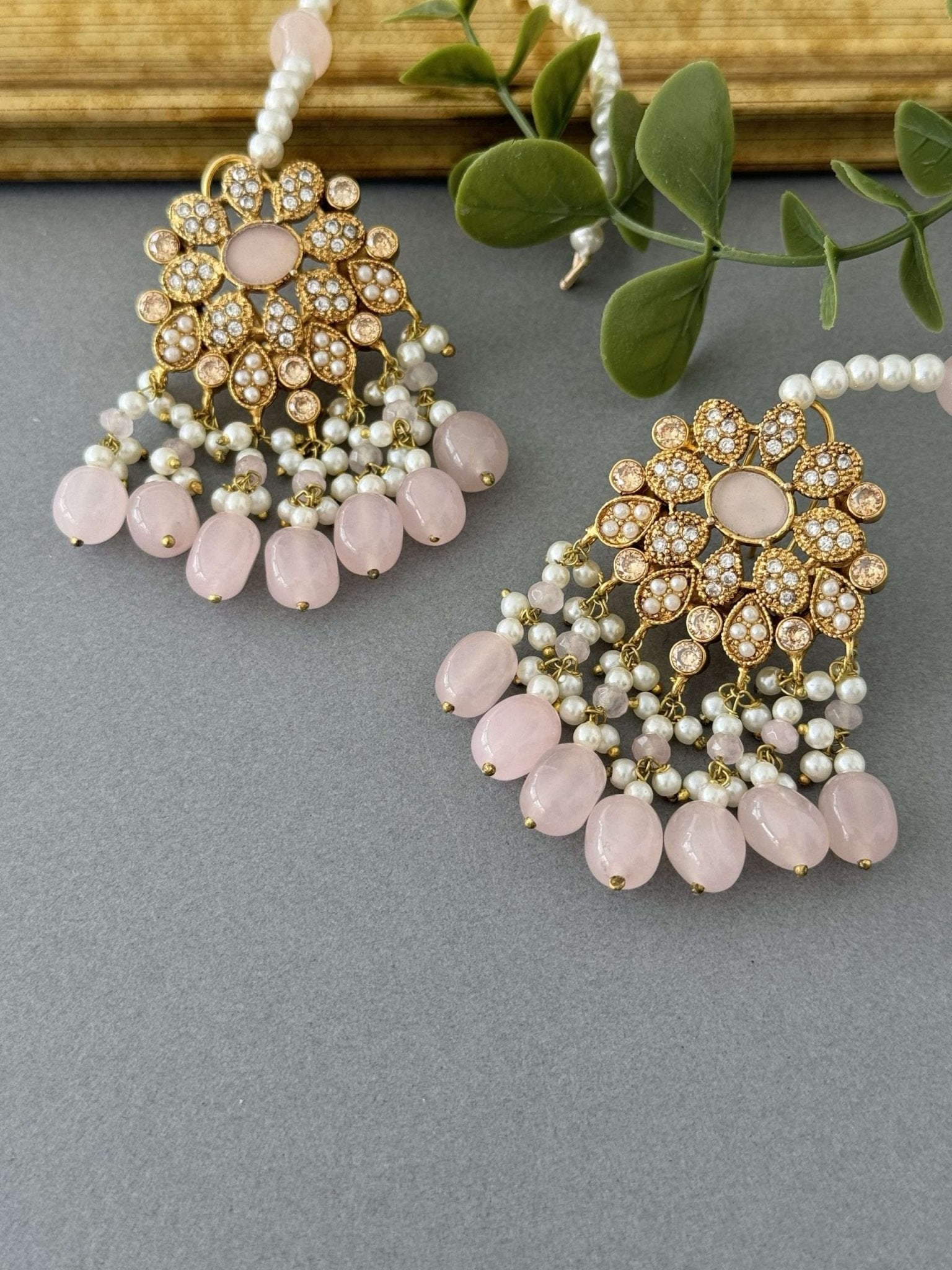 Leyla Studs – Blush Pink - nk collection