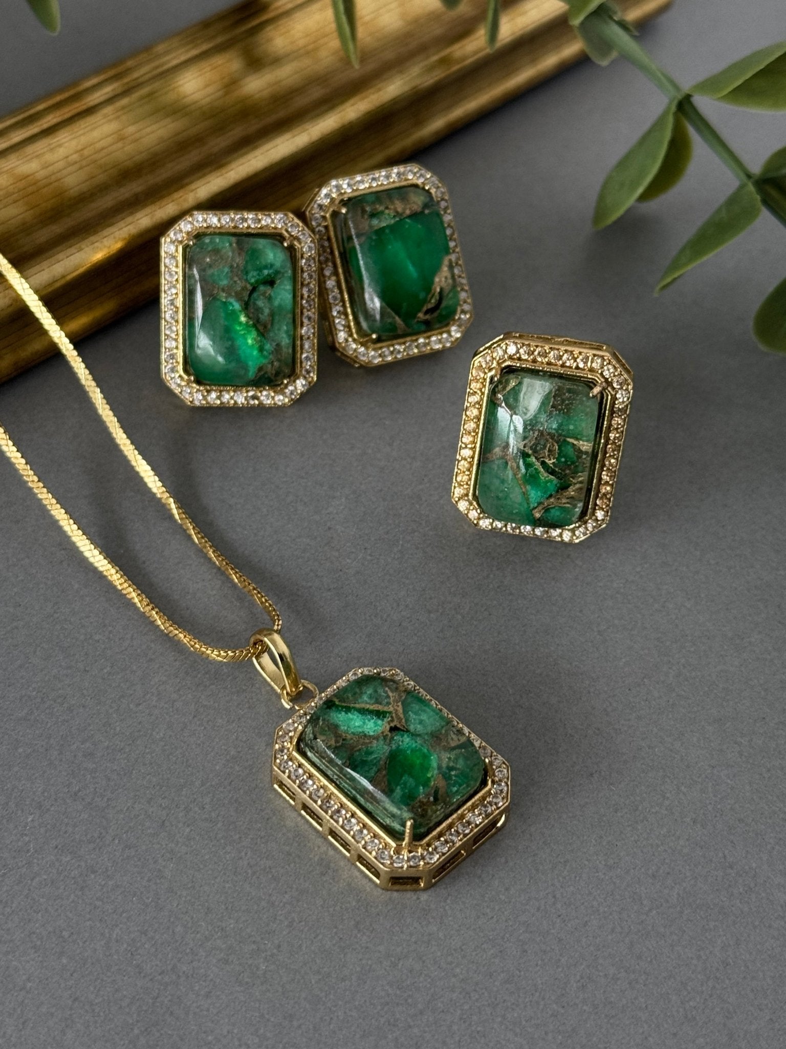 Marble Pendant Set - Green - nk collection