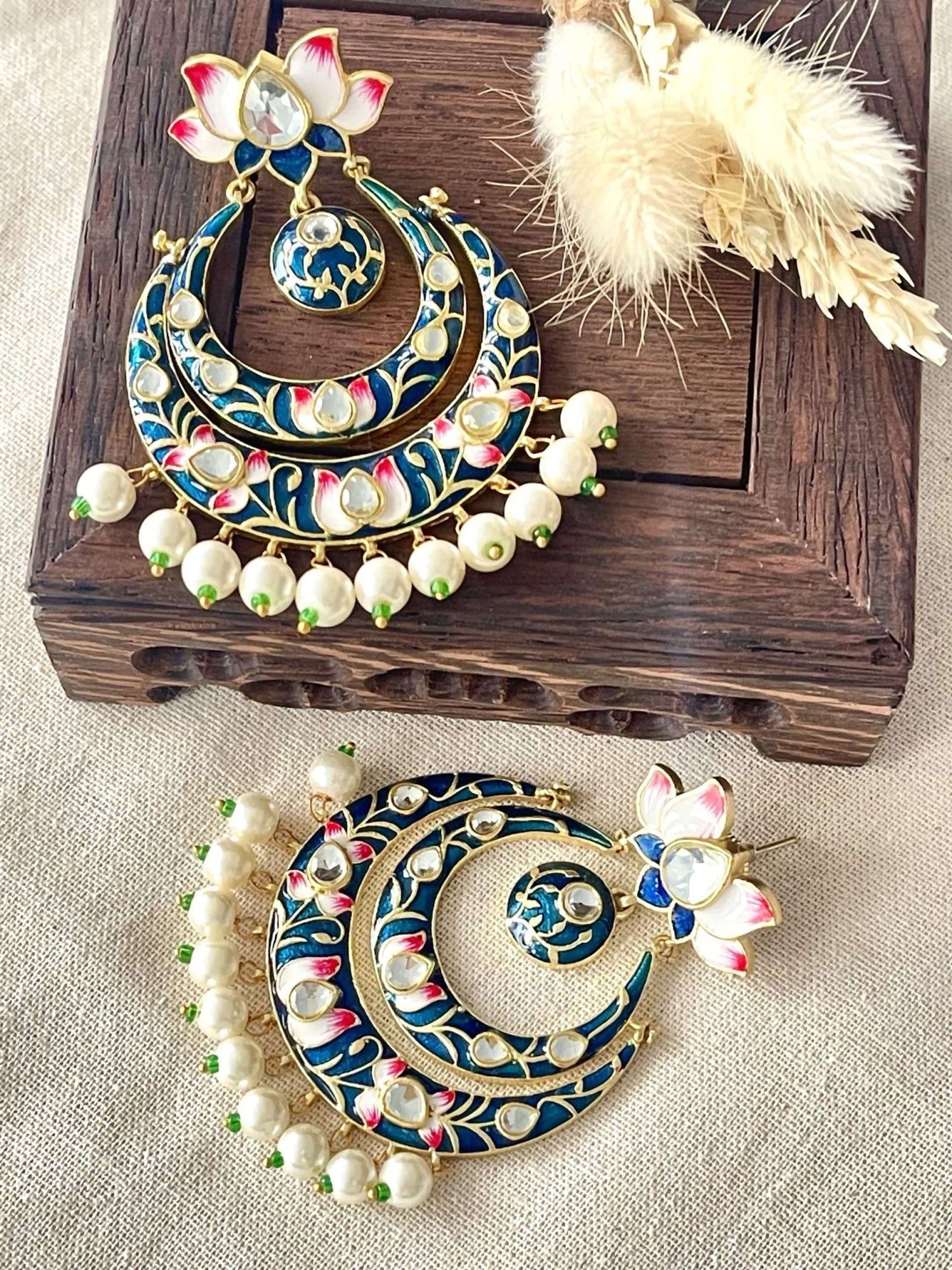 MeenaKari Bali – Deep Blue - nk collection