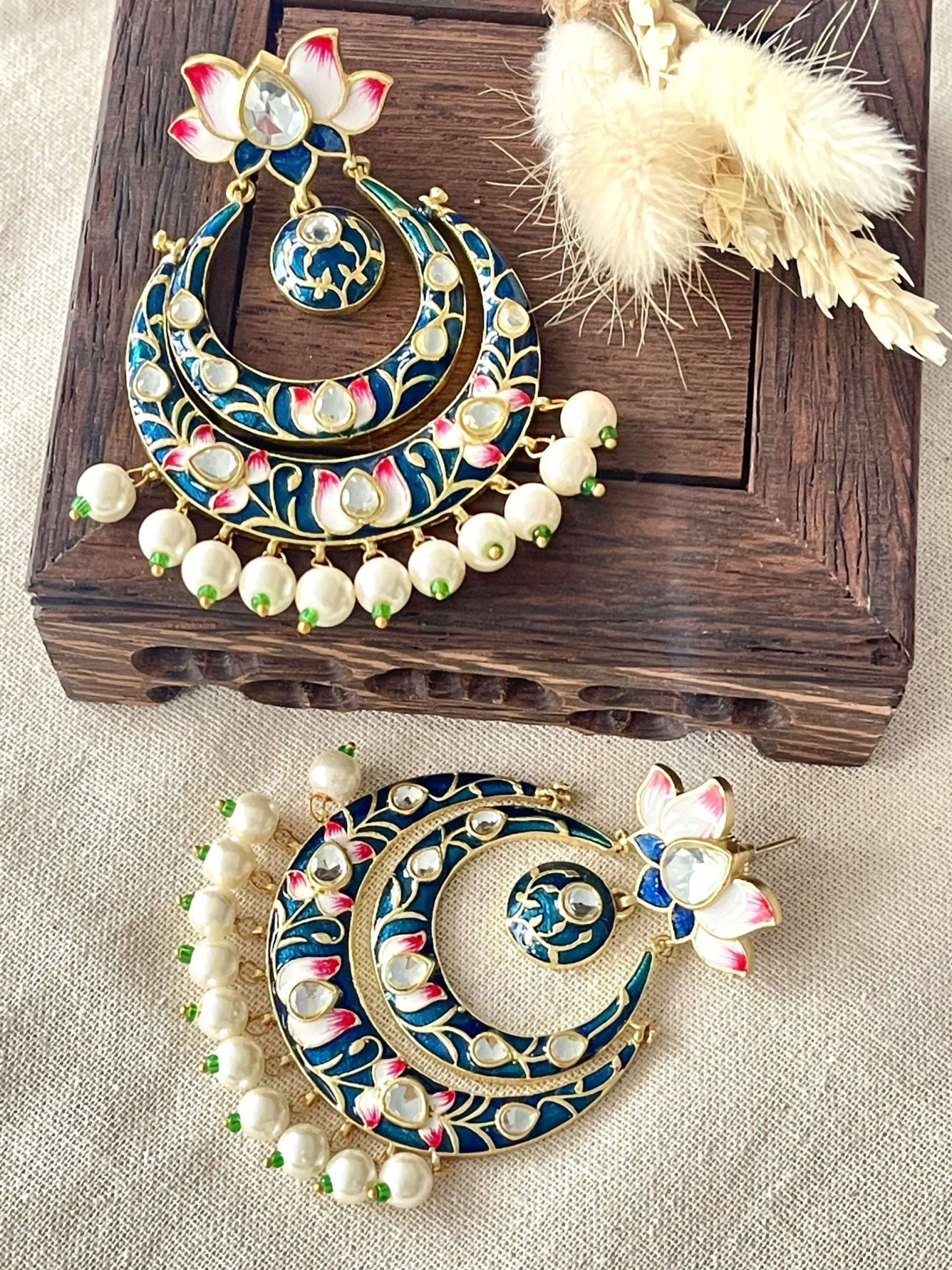 MeenaKari Bali – Deep Blue - nk collection