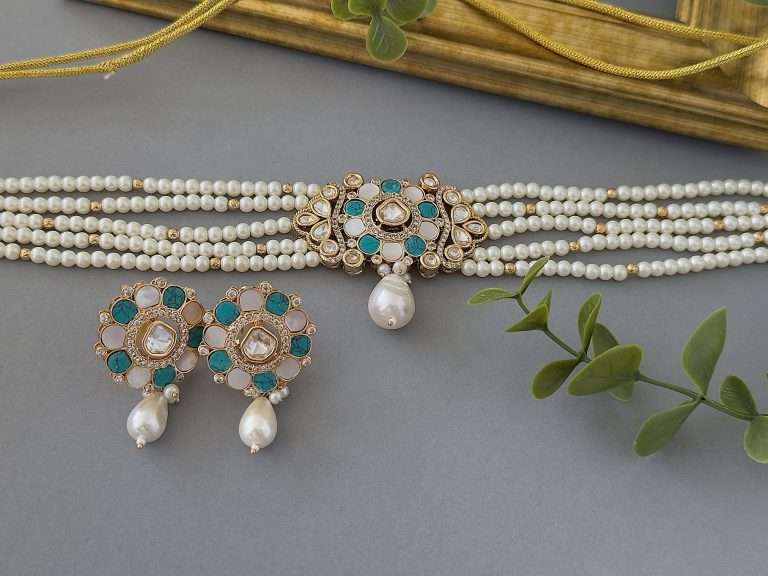Mia Choker Set – Feroza Pearl - nk collection