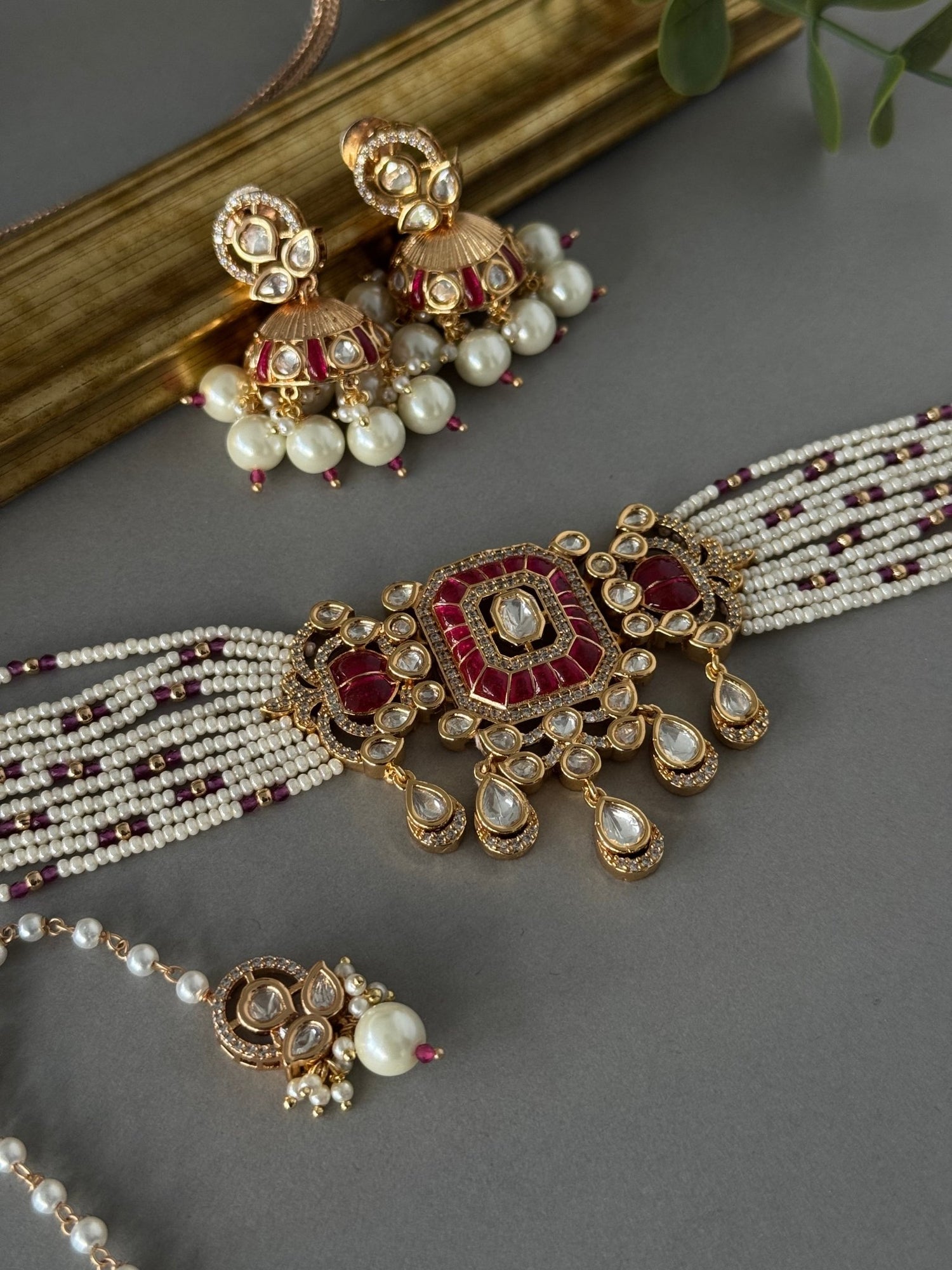 Mina Choker Set - Ruby - nk collection