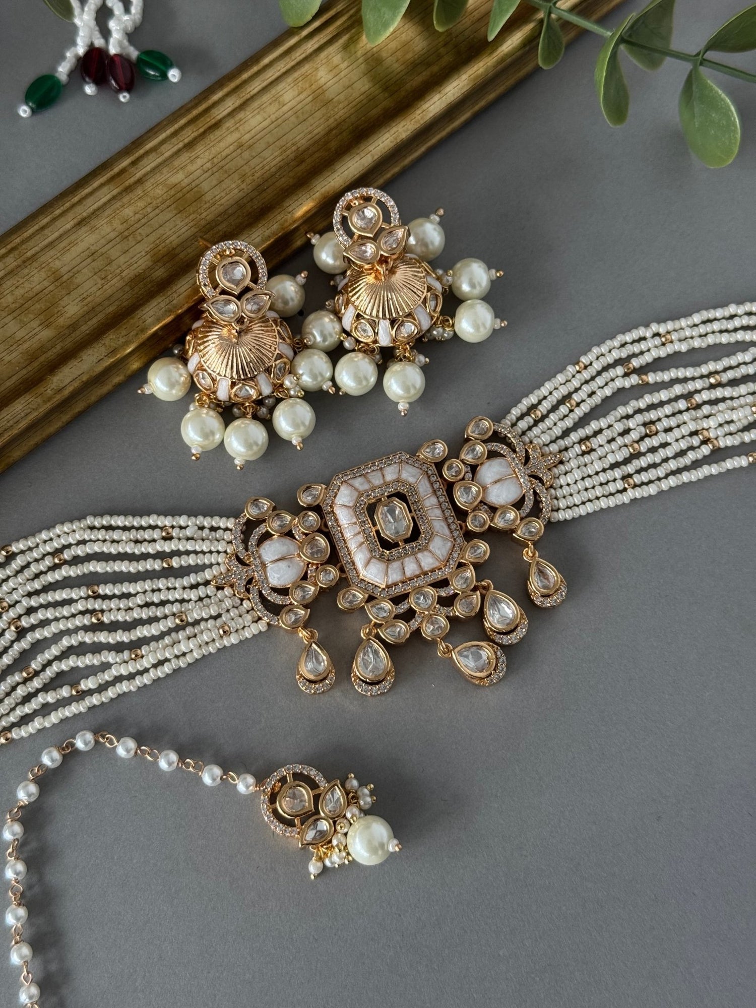 Mina Choker Set - White - nk collection