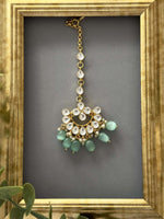 Mint Kundan Tikka – Small - nk collection