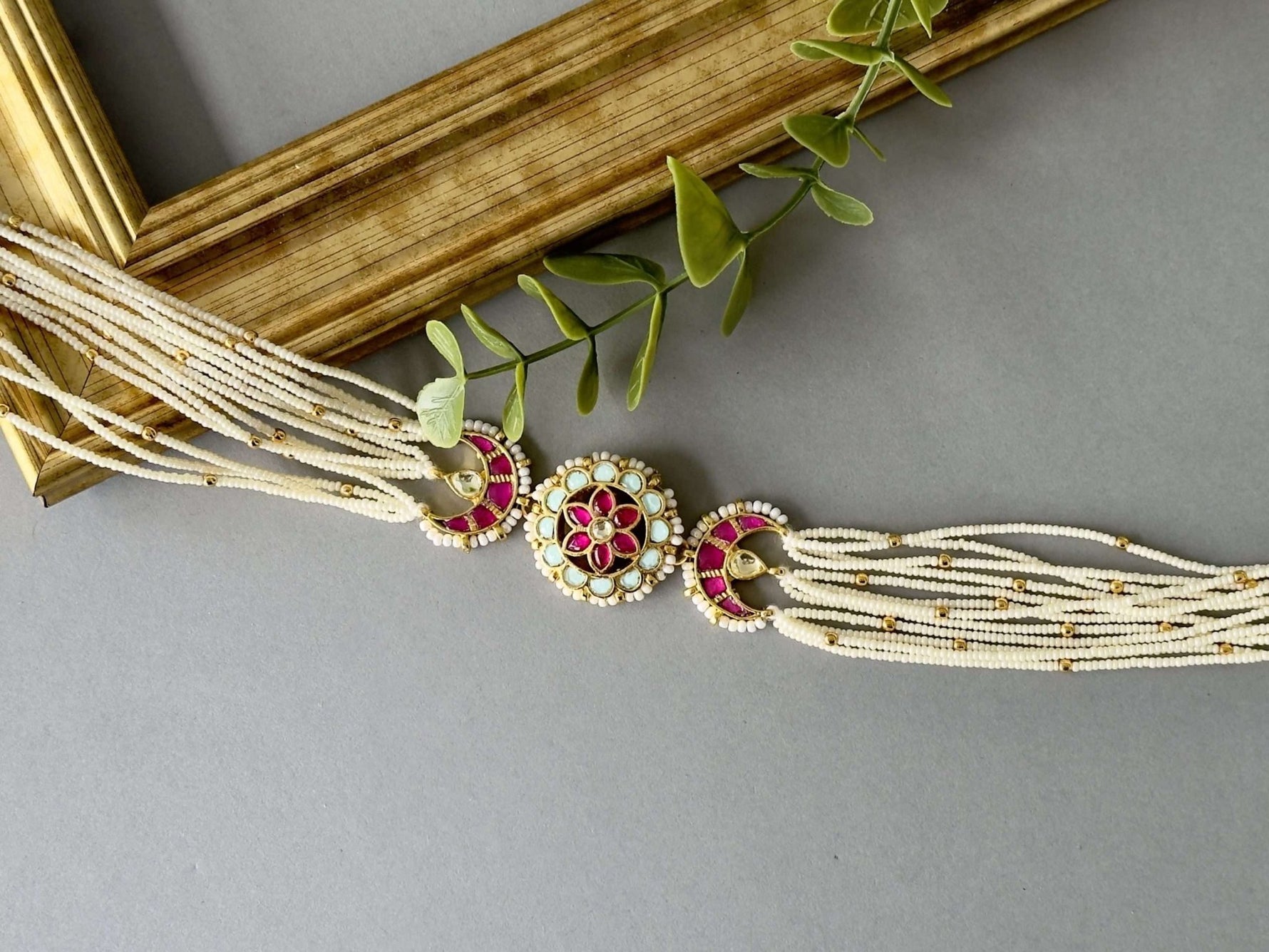 Mint Ruby Sheesh Patti Headband - nk collection