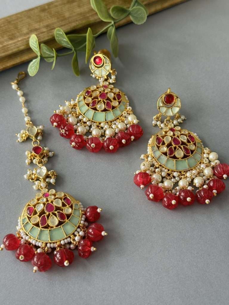 Mint Ruby Tikka Set - nk collection