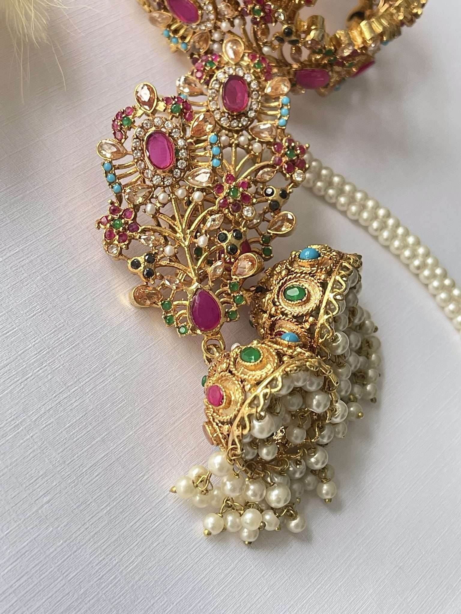 Nauratan Jadau Jhumke - nk collection