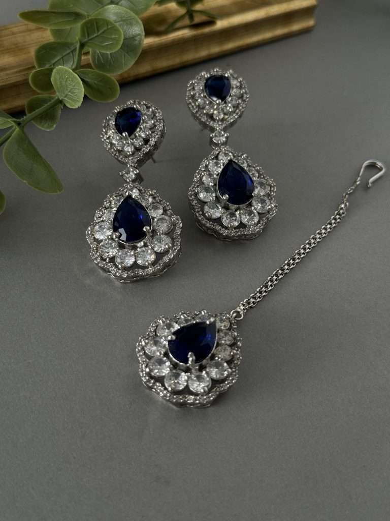Neve Necklace Set – Sapphire - nk collection