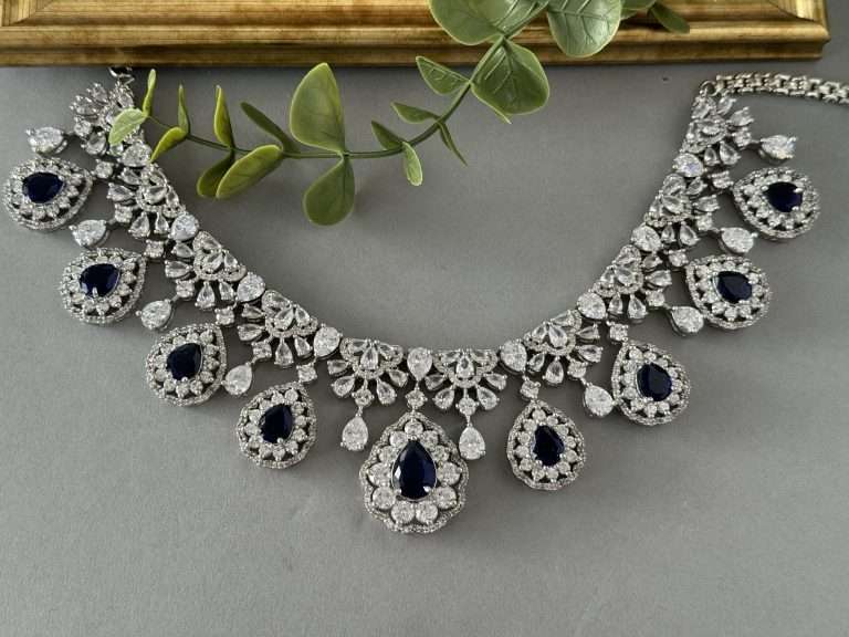 Neve Necklace Set – Sapphire - nk collection