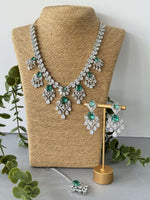Oval Drop Necklace Set – Teal - nk collection