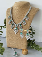Oval Drop Necklace Set – Teal - nk collection