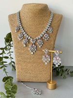 Oval Drops Necklace Set – Light Pink - nk collection