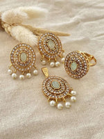Oval Pendant Set – Mint - nk collection