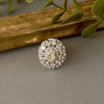 Oval Silver Ring – Champagne - nk collection