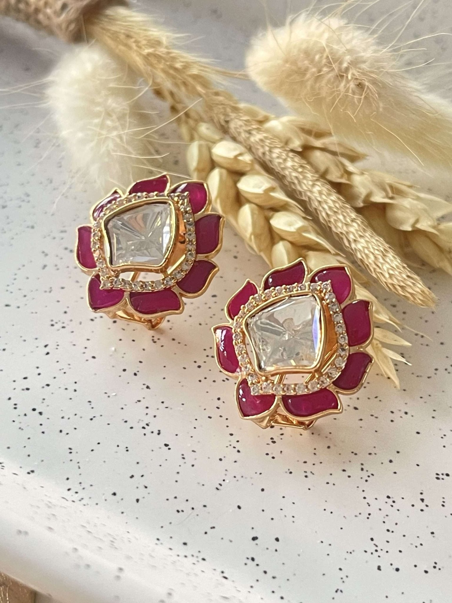 Pari Studs – Ruby - nk collection