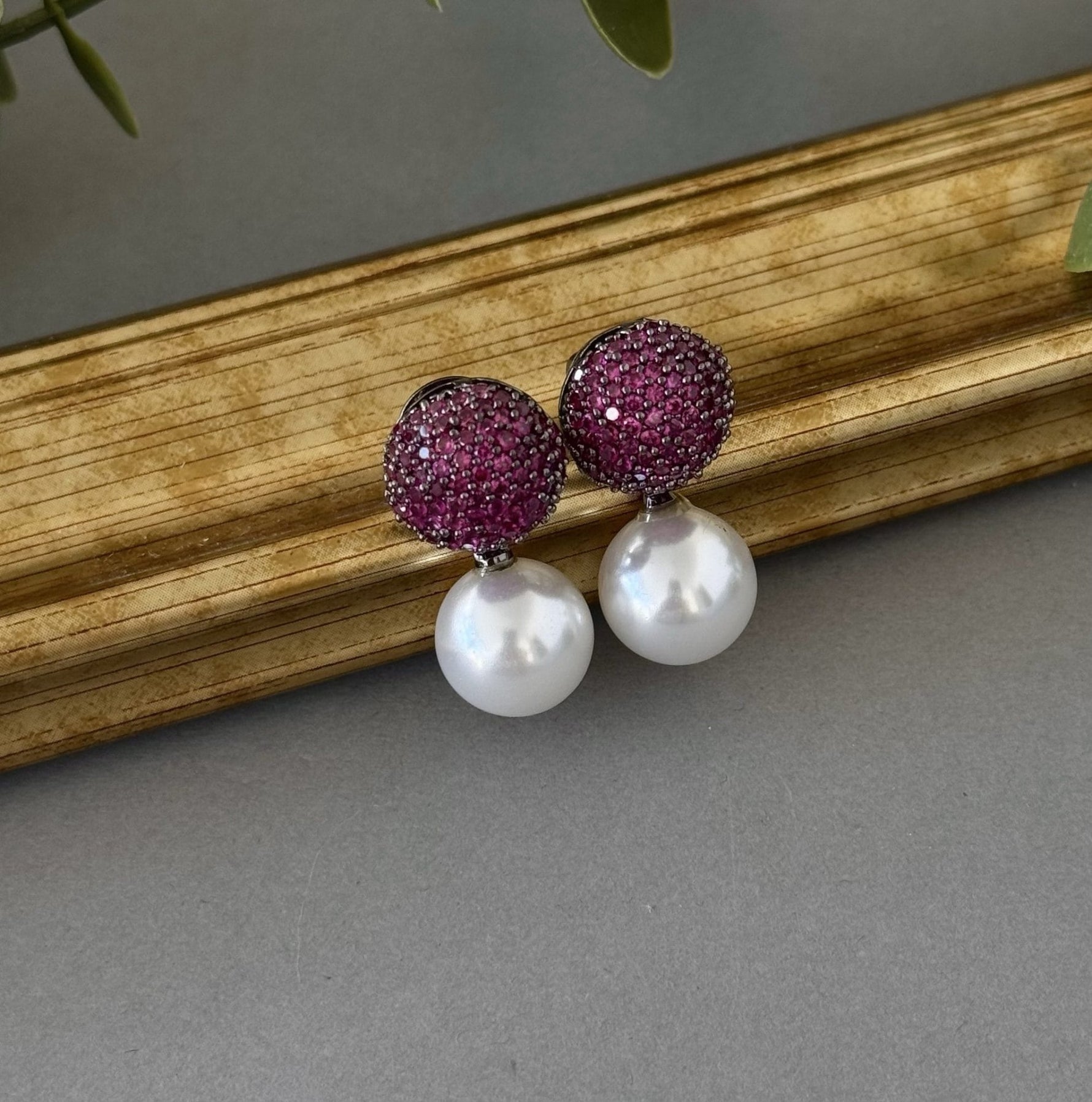 Pavé Drops – Ruby - nk collection