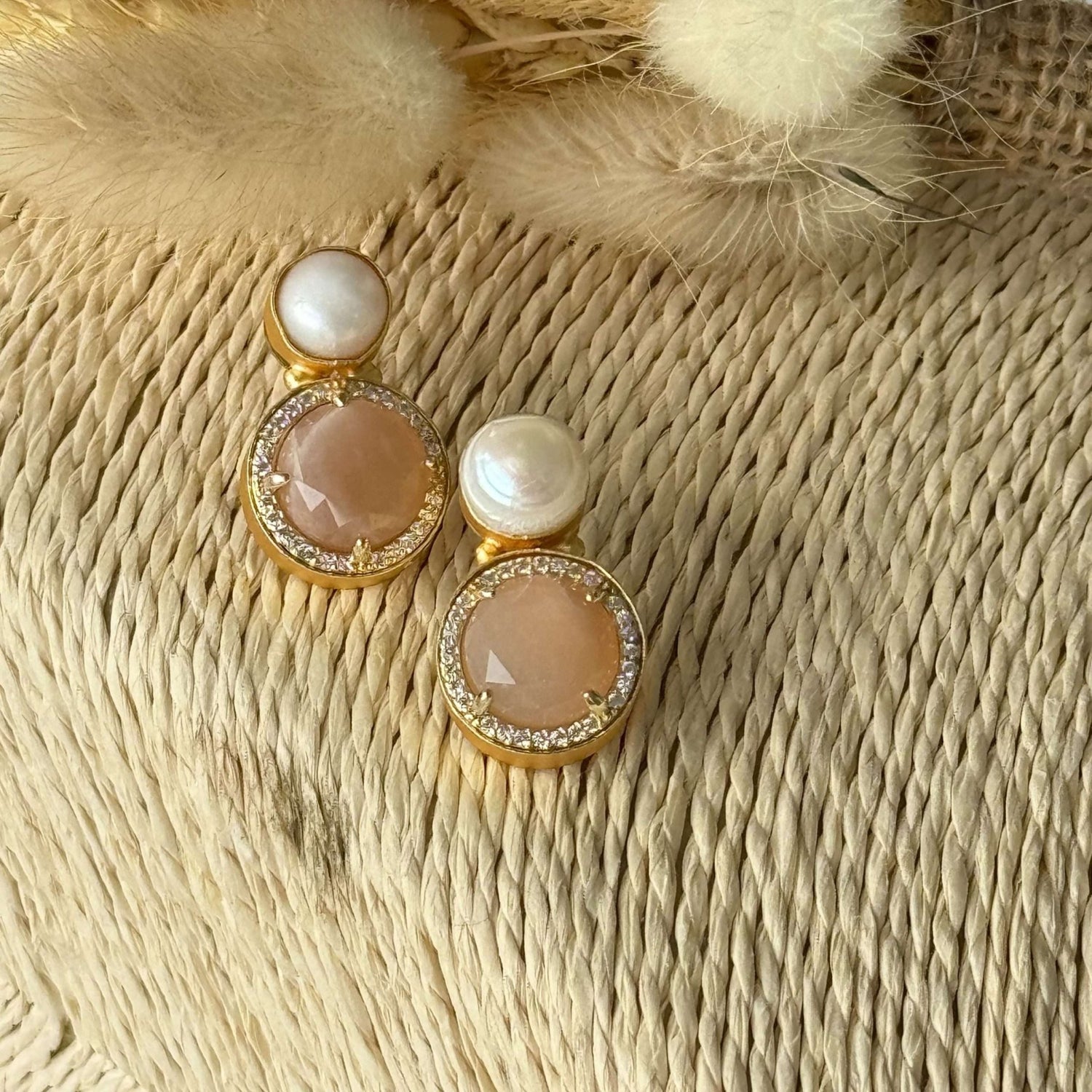 Peach Round Drops - nk collection