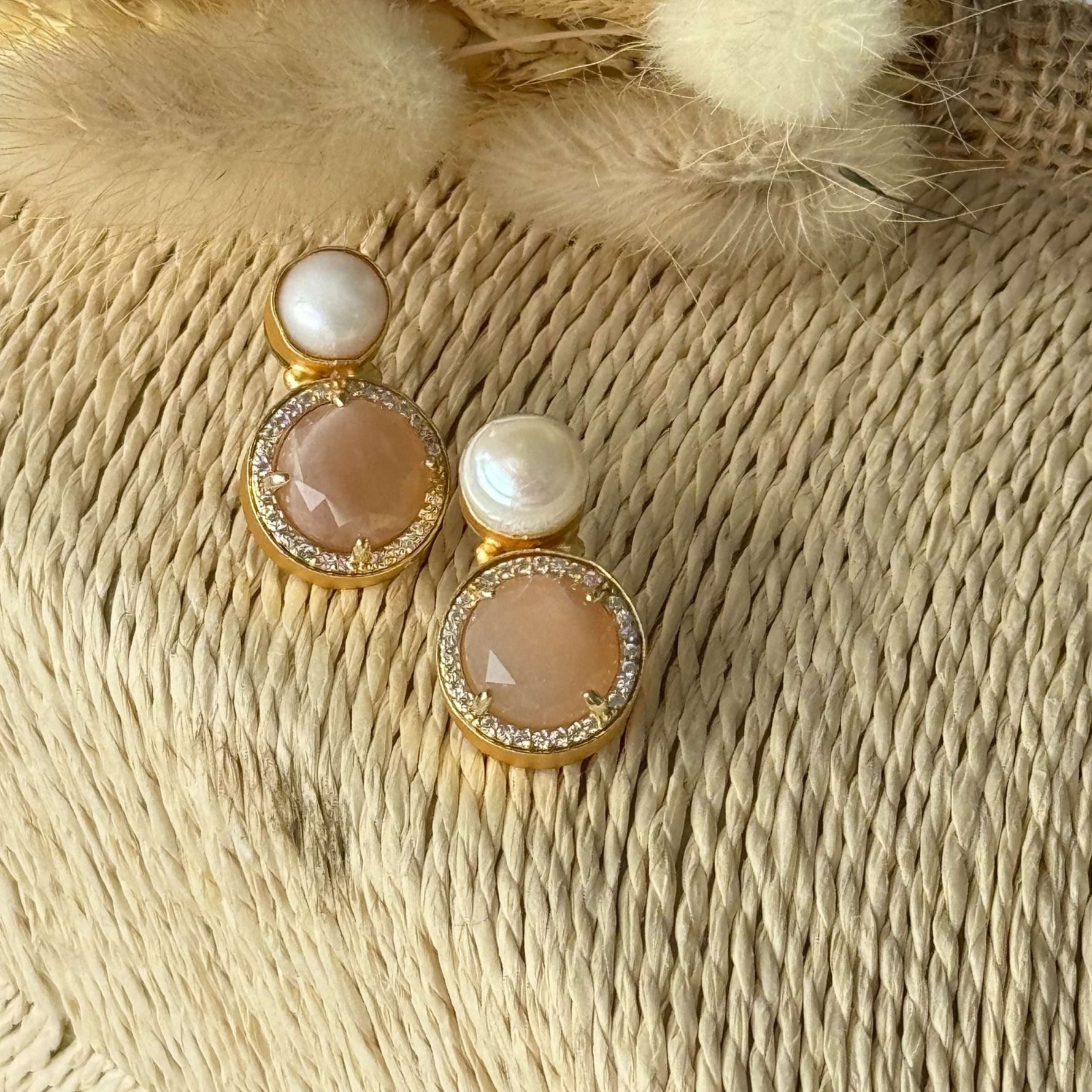 Peach Round Drops - nk collection