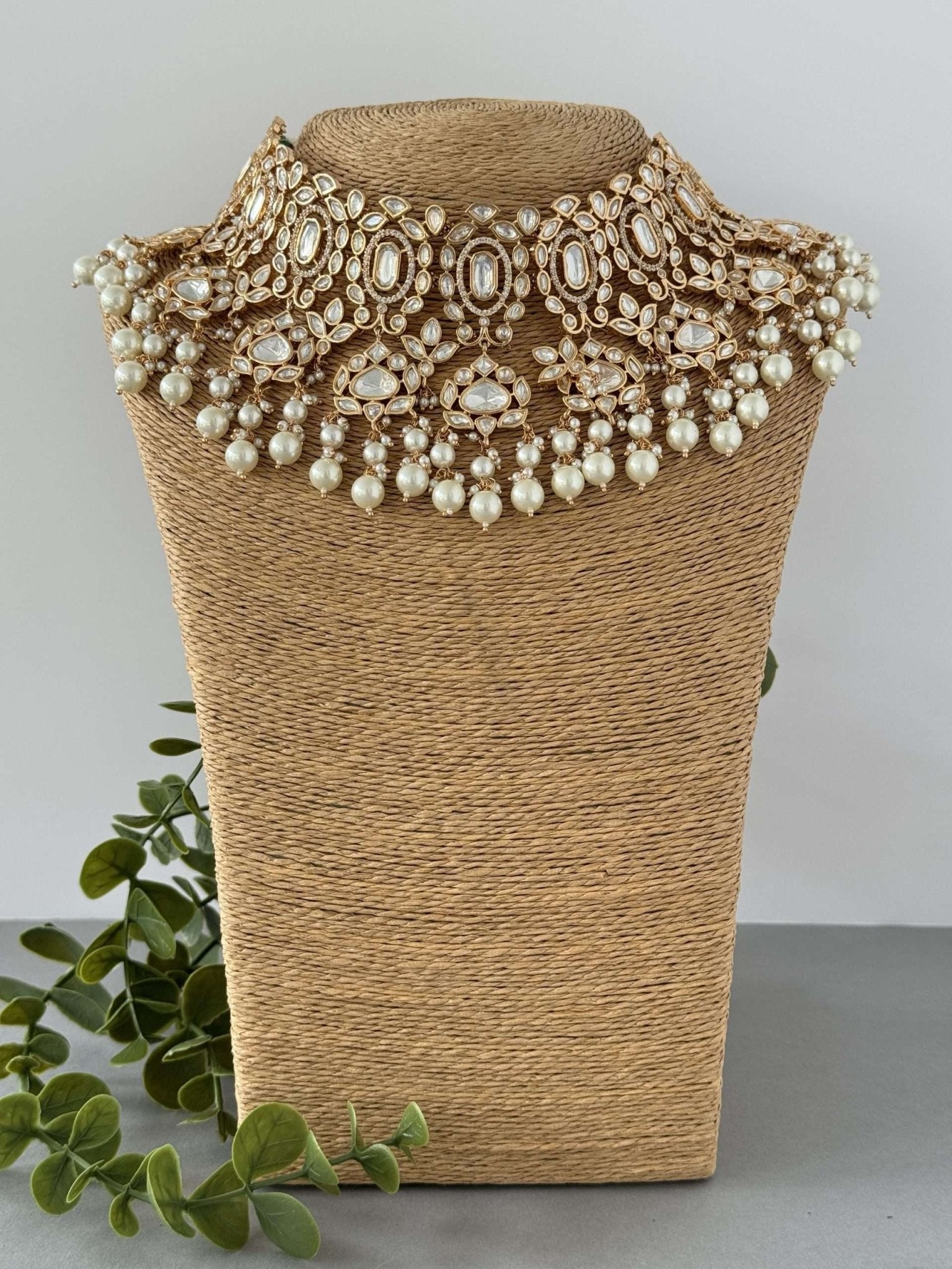 Pearl Collar Bridal Necklace - nk collection