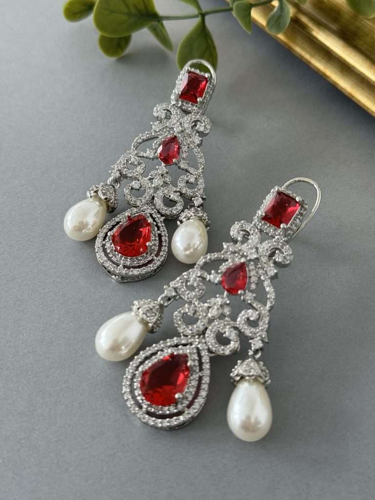 Pearl Drop Earrings – Ruby - nk collection
