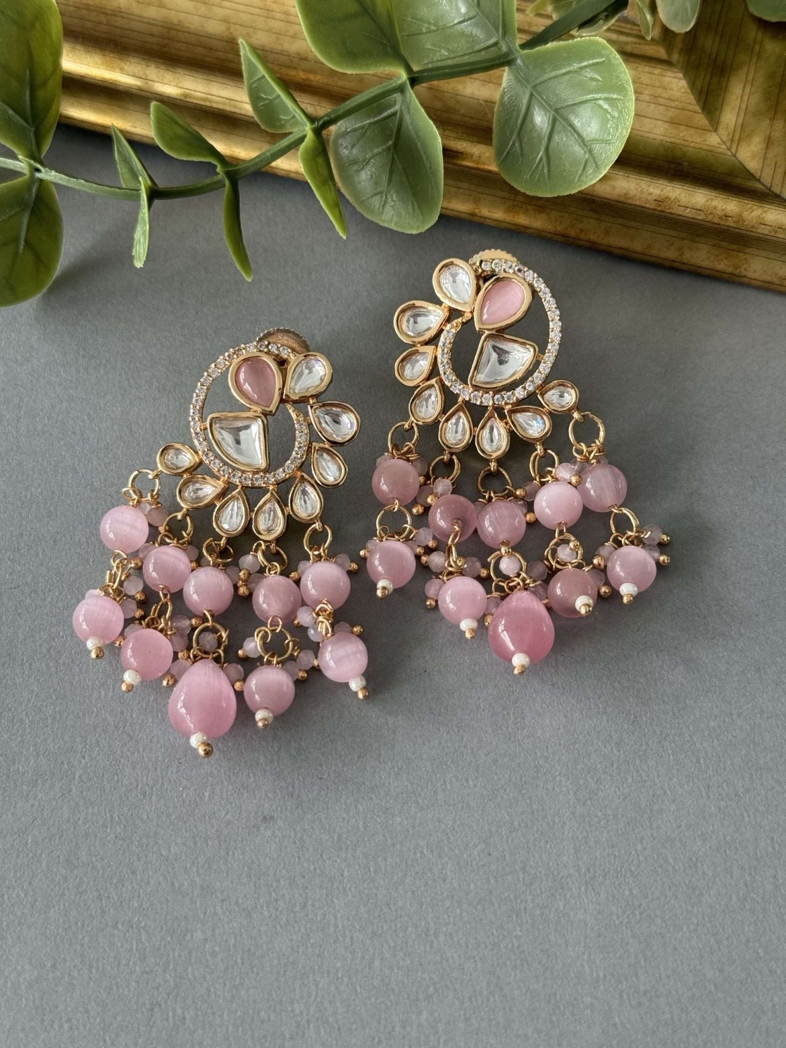 Pink Droplet Earrings - nk collection