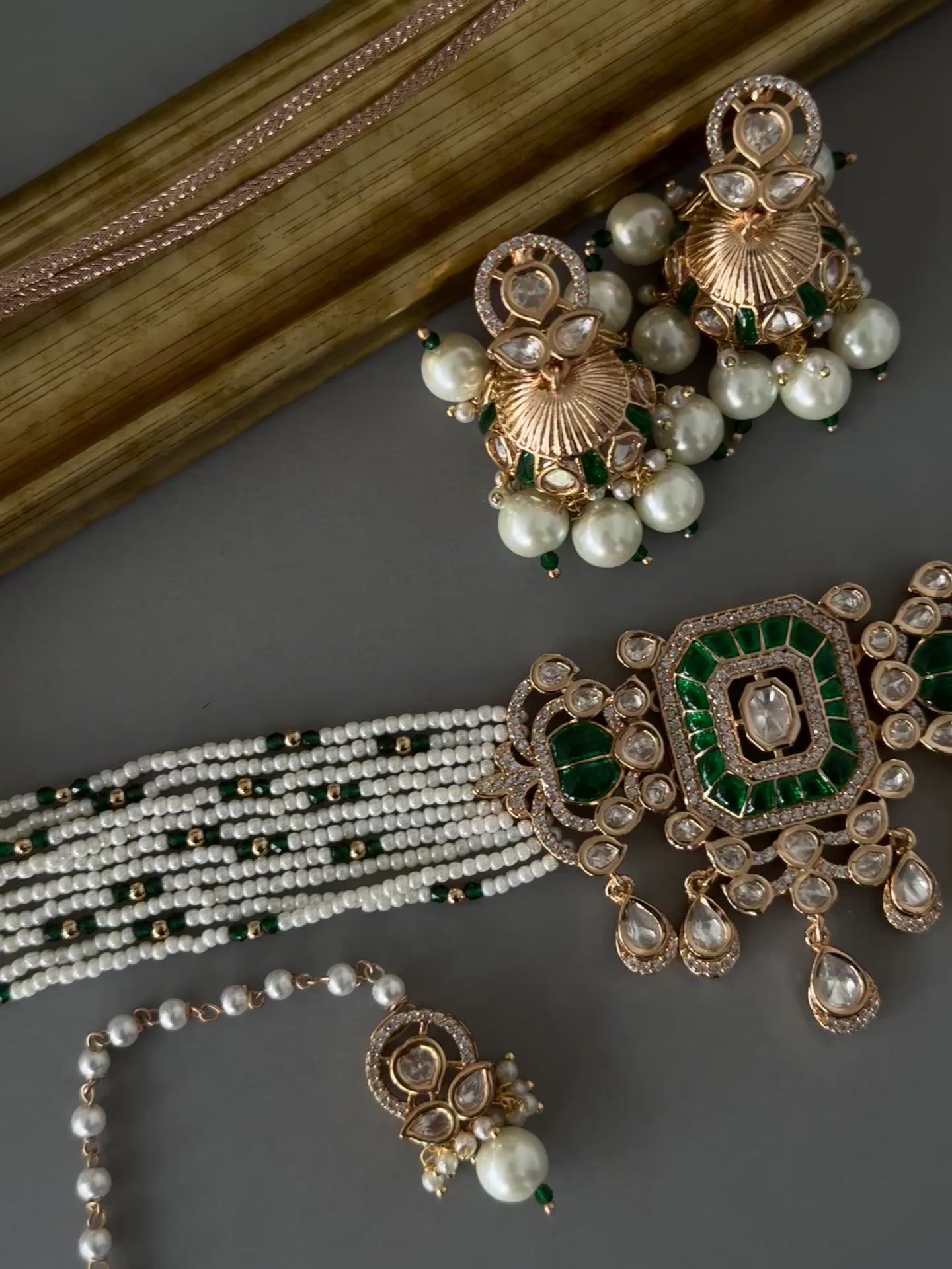 Mina Choker Set - Green