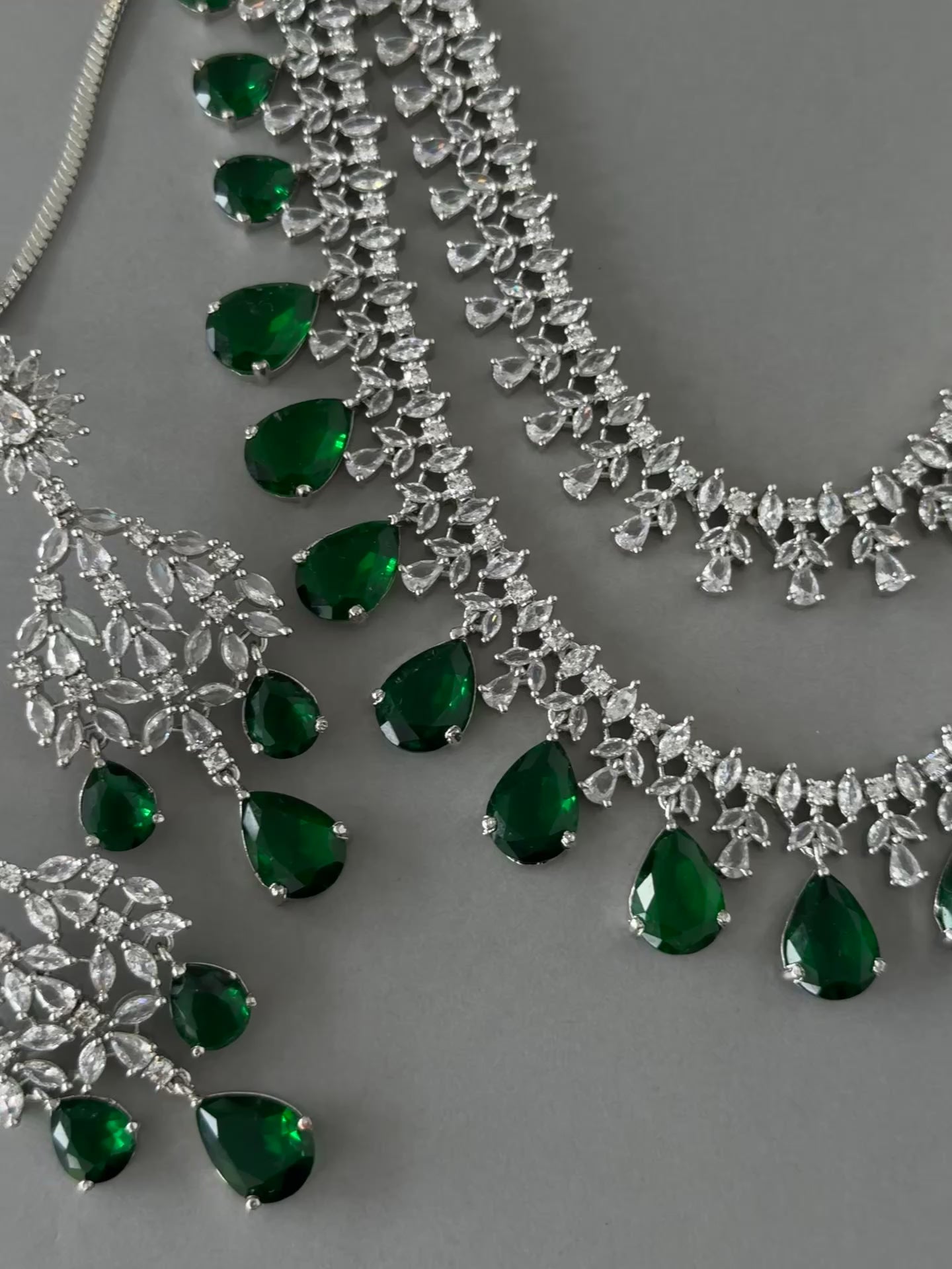 Tiana Double Drop – Emerald Green
