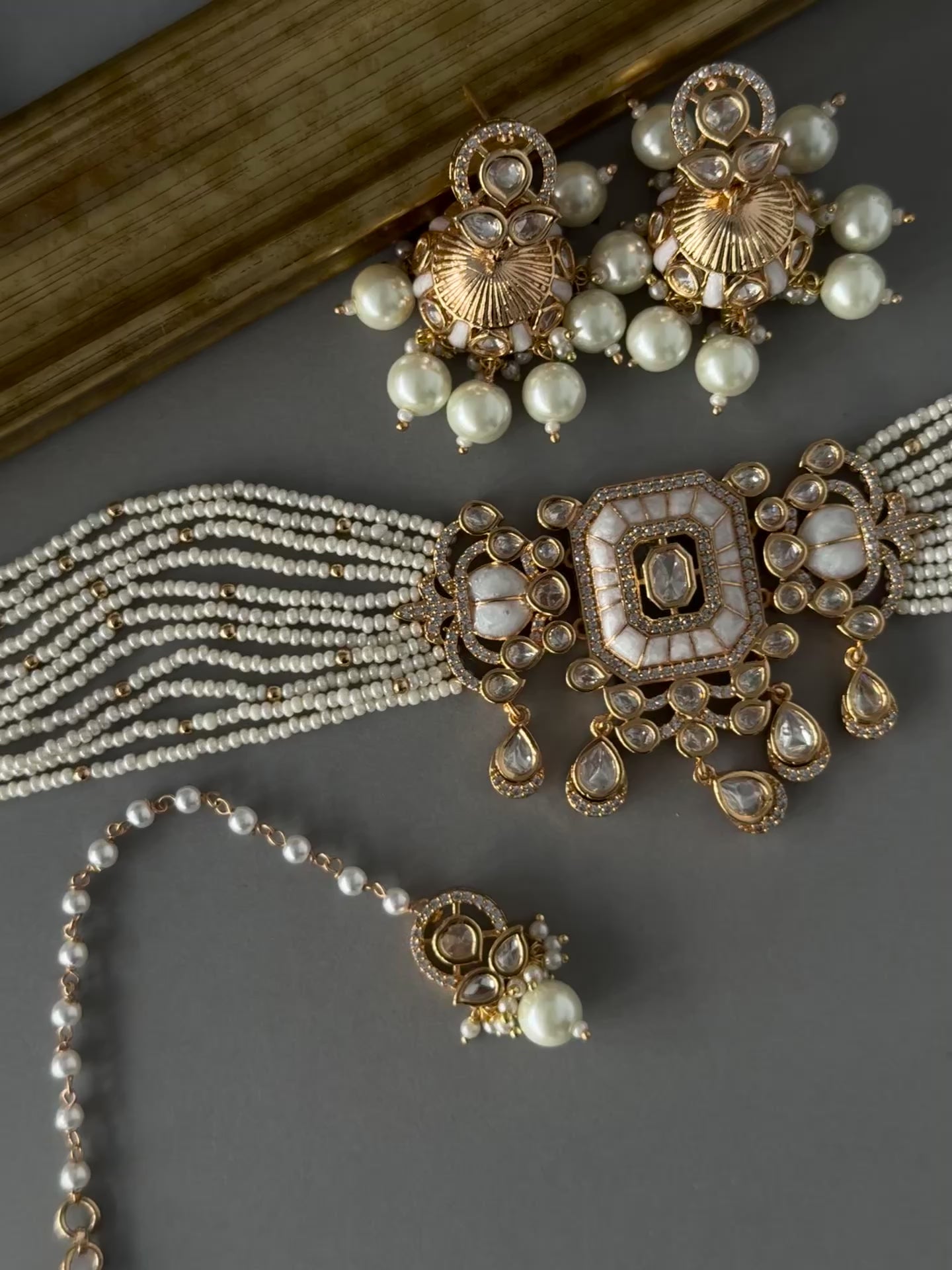 Mina Choker Set - White