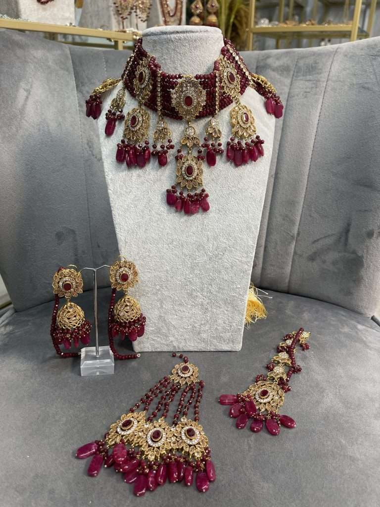 Ruby Choker Bridal Set - nk collection
