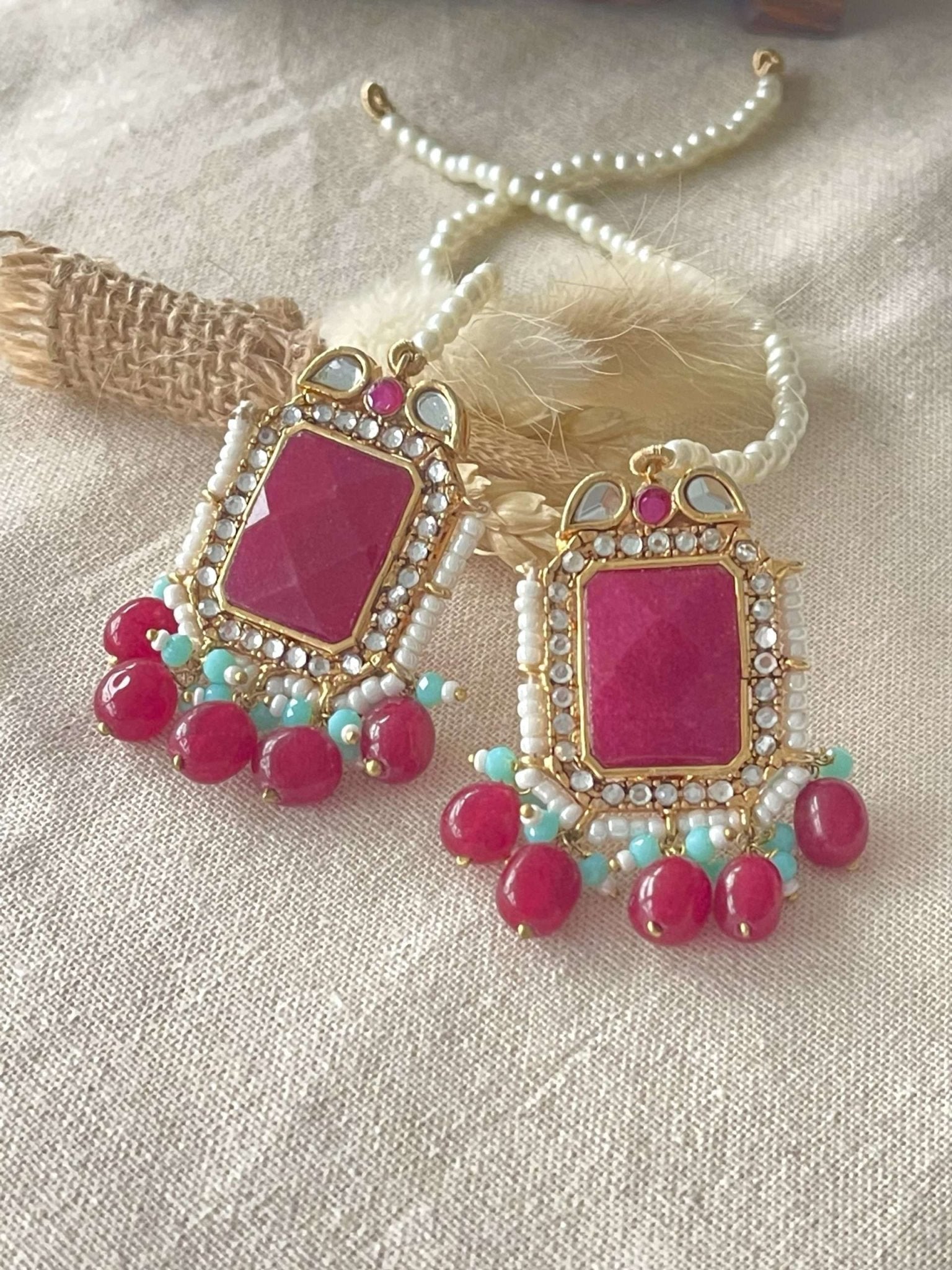 Ruby Mint Studs - nk collection