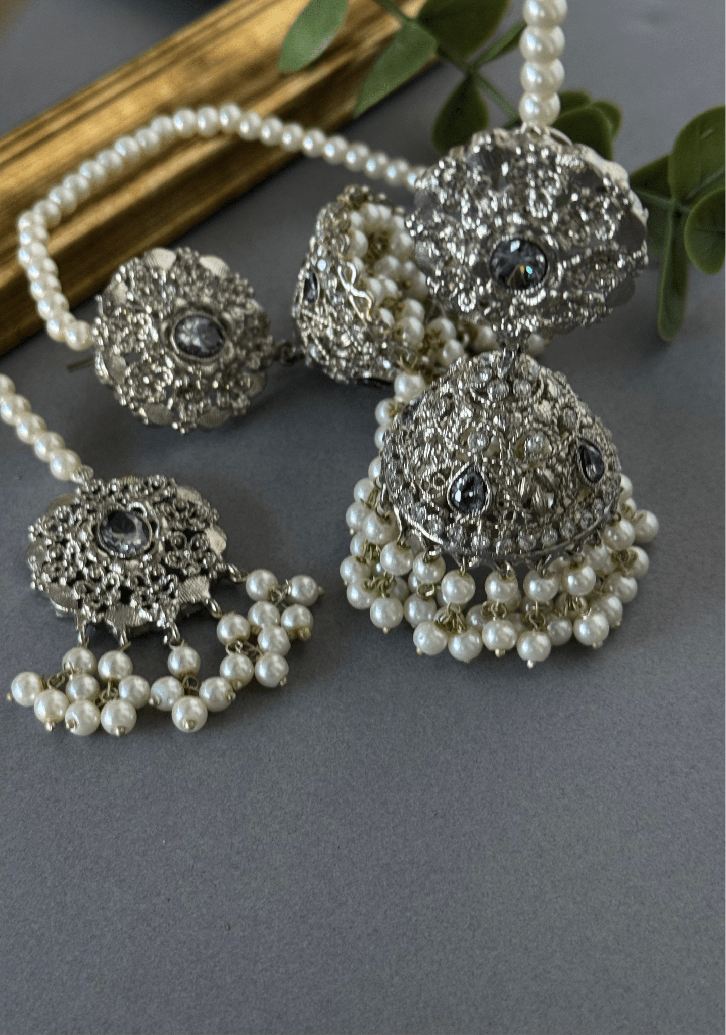 Silver Antique Jhumki - nk collection