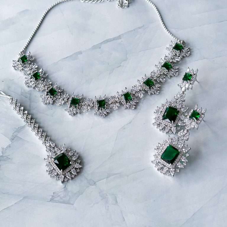 Silver Diamond Look – Emerald - nk collection