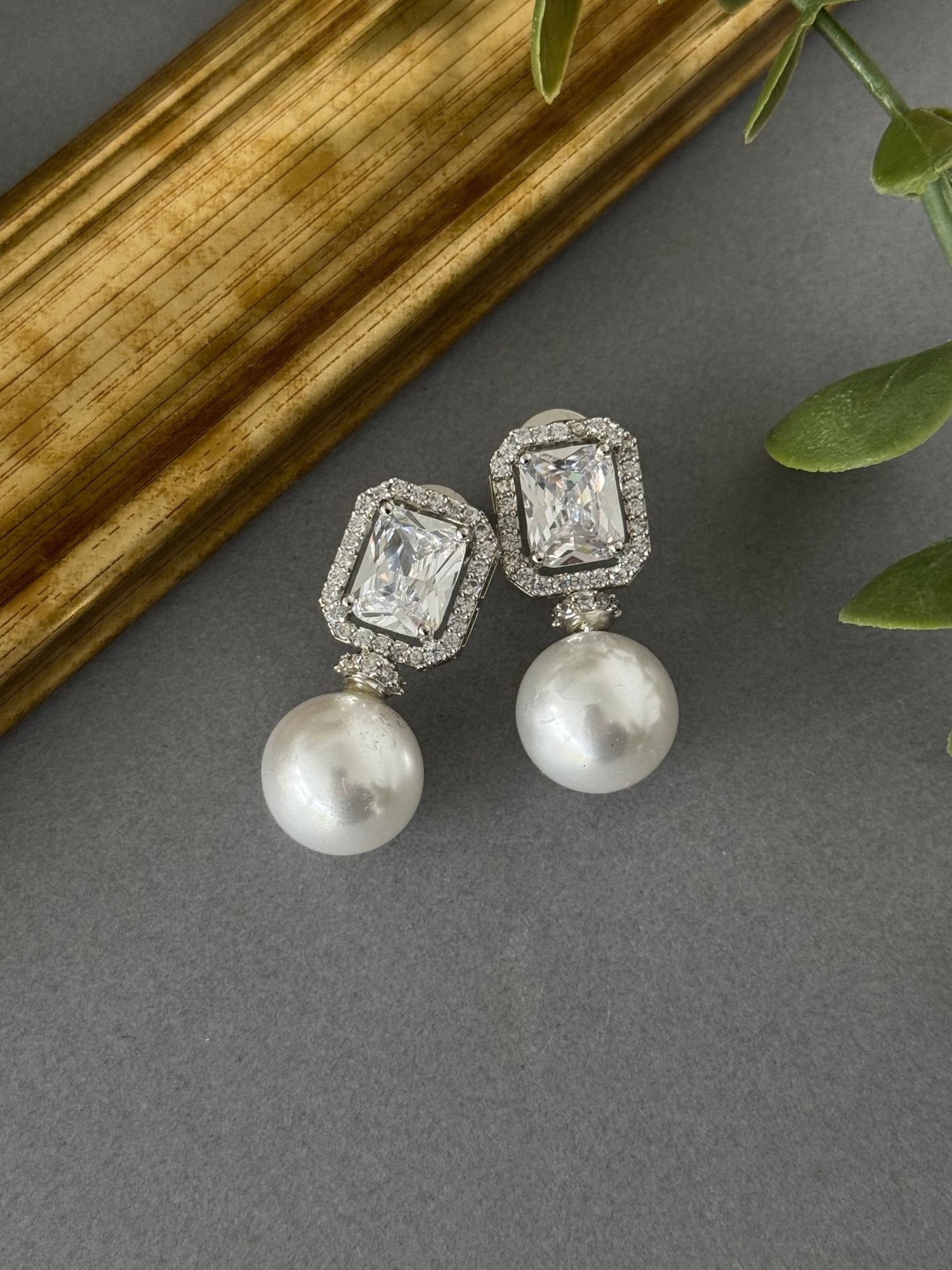 Silver Pearl Drop Set - nk collection