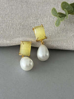 Sq Pearl Drop – Lemon - nk collection
