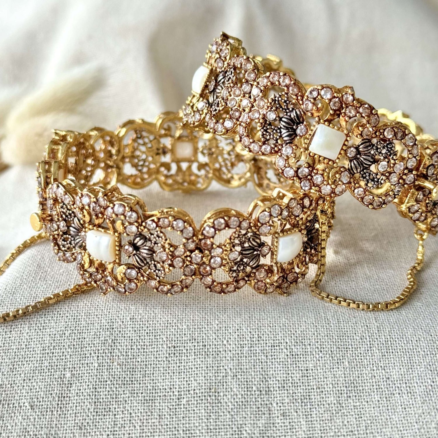 Sq Polki Pearl Kare - nk collection