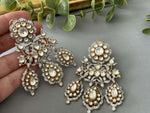 Statement Dual Tone Earrings - nk collection