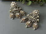 Statement Dual Tone Earrings - nk collection