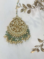 Statement Kundan Tikka – Sage - nk collection