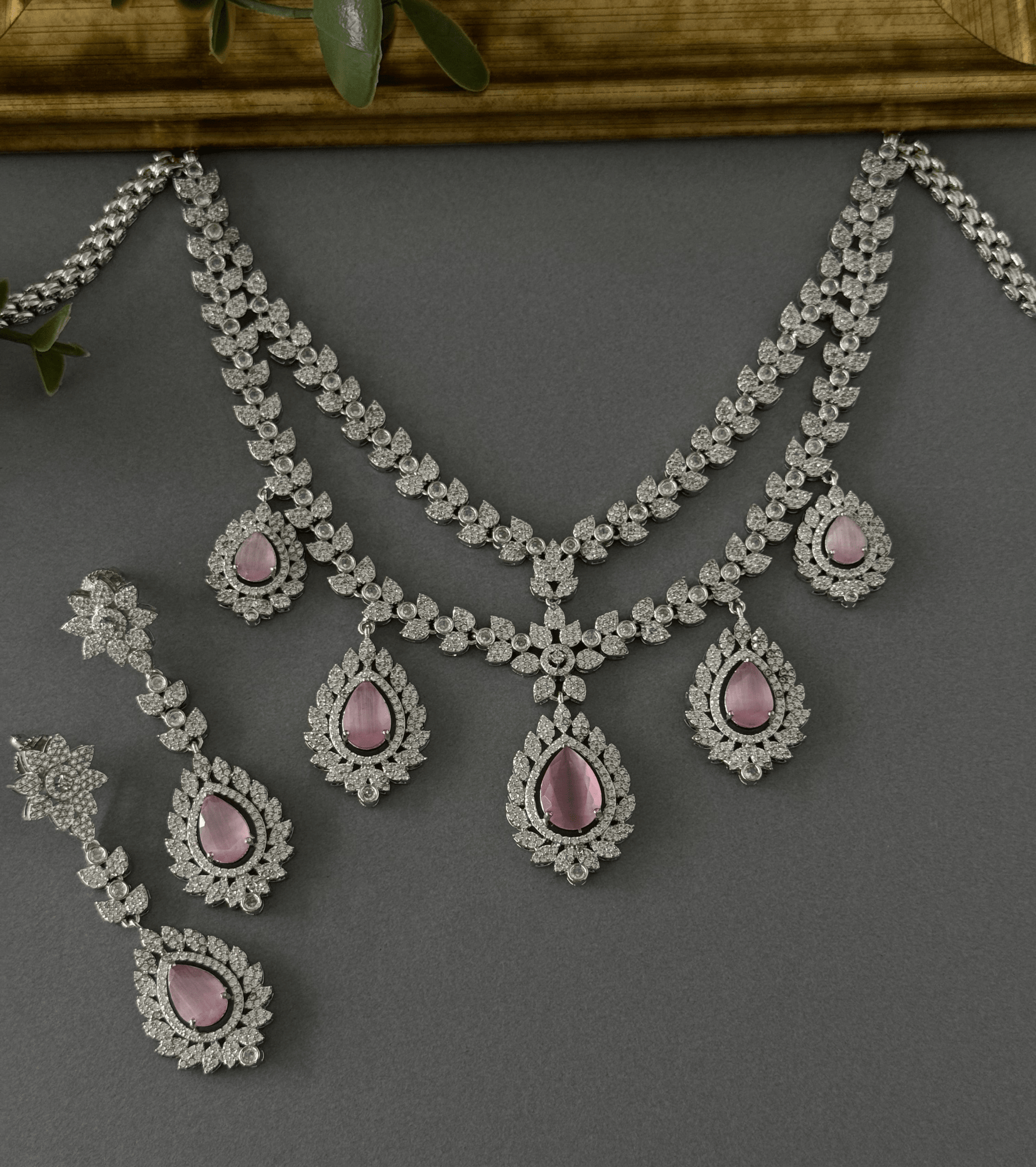 Tear Drop Silver Pink - nk collection
